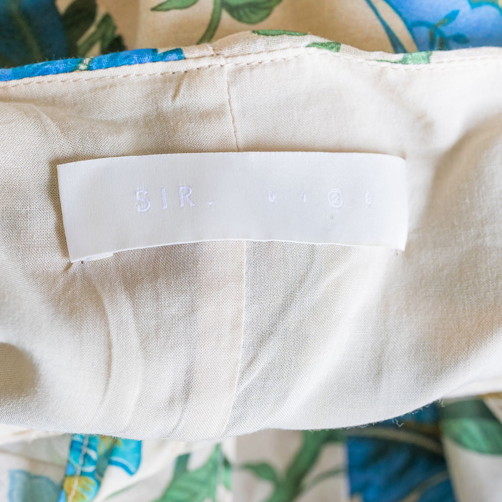 SIR THE LABEL CELIA FRILL MIDI DRESS