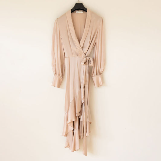 ZIMMERMANN SILK WRAP MIDI DRESS