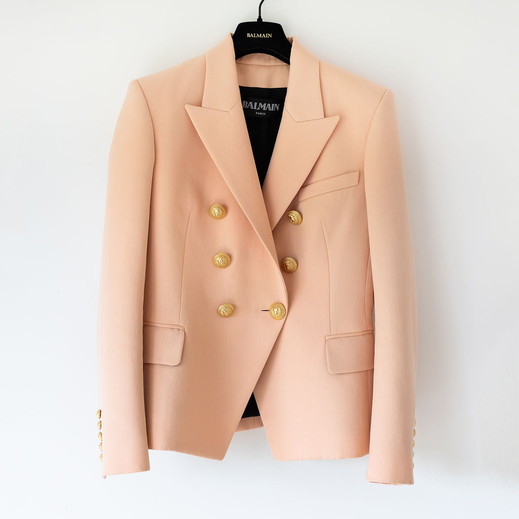BALMAIN DOUBLE-BREASTED WOOL BLAZER