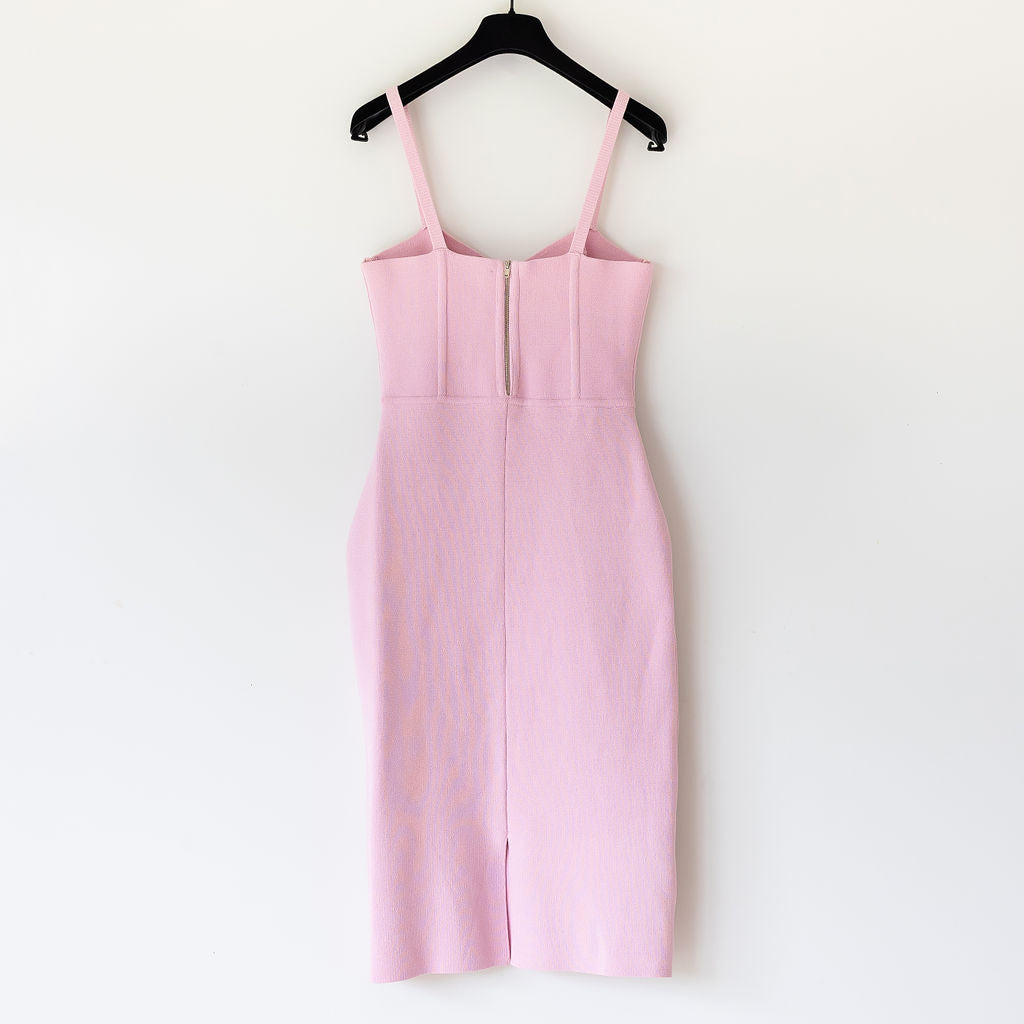SCANLAN THEODORE CREPE KNIT BUSTIER DRESS