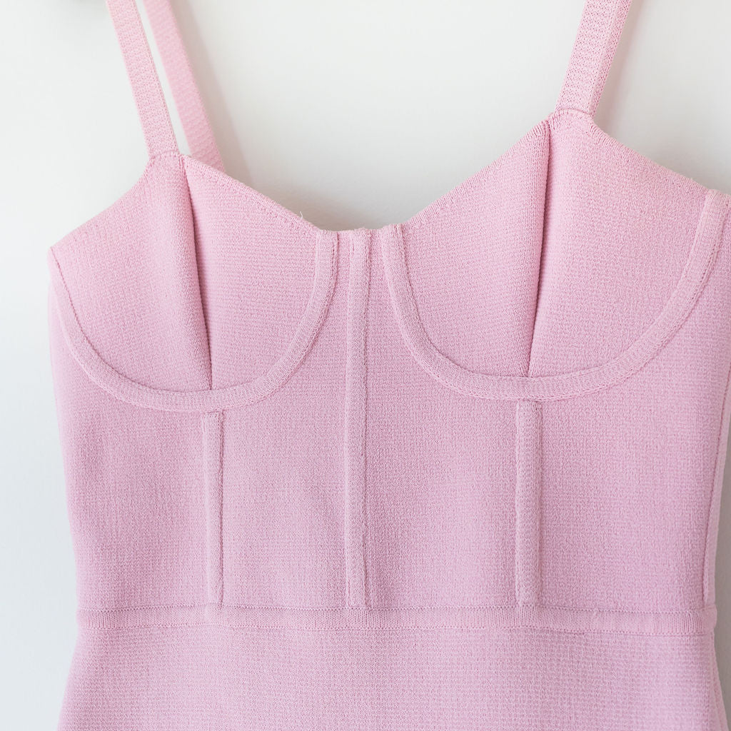 SCANLAN THEODORE CREPE KNIT BUSTIER DRESS