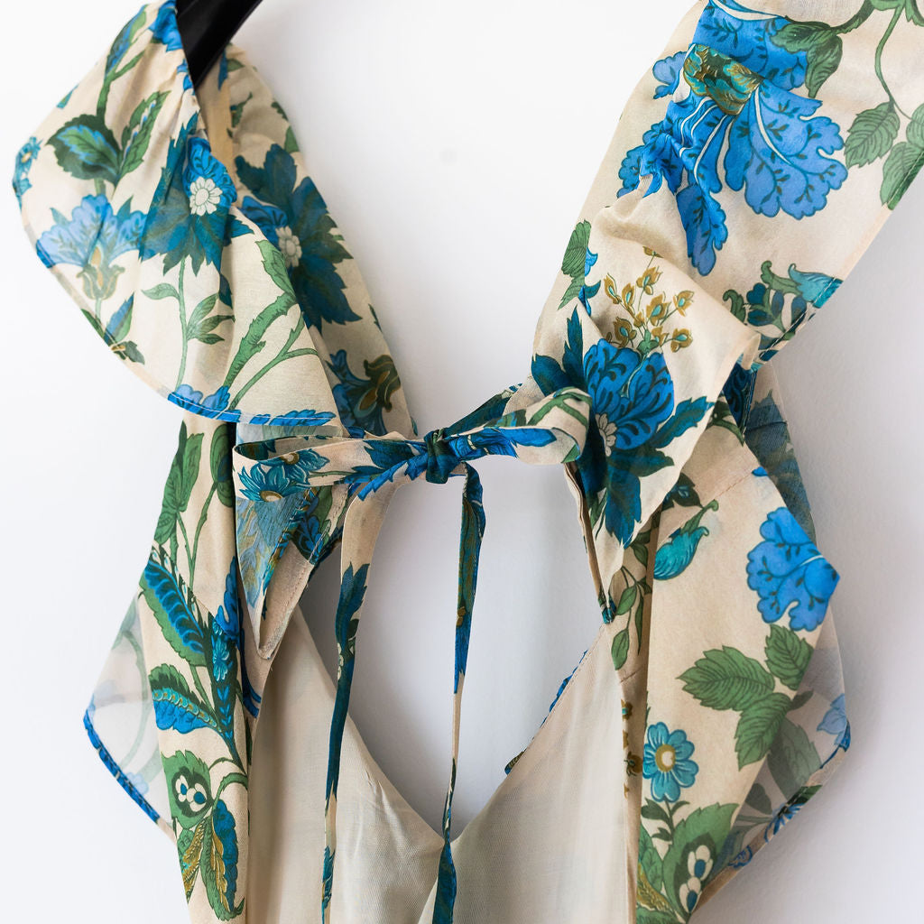 SIR THE LABEL CELIA FRILL MIDI DRESS